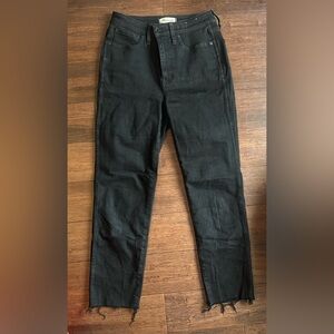 Madewell curvy stovepipe Jean in black wash
